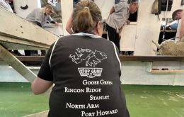 Wool Handlers await the fleeces. (Pics Tara Wilson)