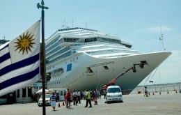 Cruise ship arrivals are expected to generate revenues between US$ 16 and 20 million for Uruguay