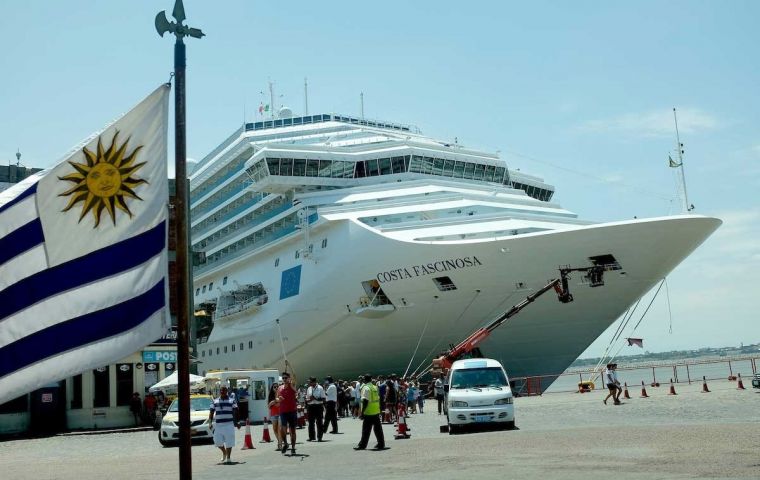 Cruise ship arrivals are expected to generate revenues between US$ 16 and 20 million for Uruguay