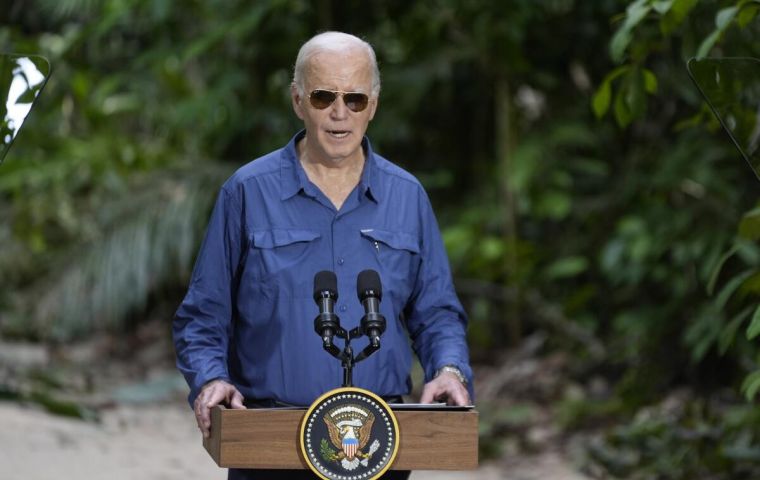 The announcement was made during Biden't trip to Manaus ahead of the G20 Summit in Rio