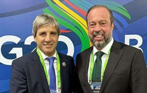 Caputo (L) and Silveira met on the sidelines of the G20 Summit in Rio