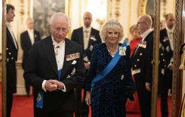 King Charles III and Camila at the Diplomatic Corps Reception   