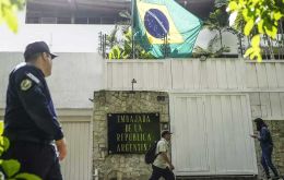 The premises now guarded by Brazil after the diplomatic breakup must be protected in accordance with international law, Buenos Aires insisted