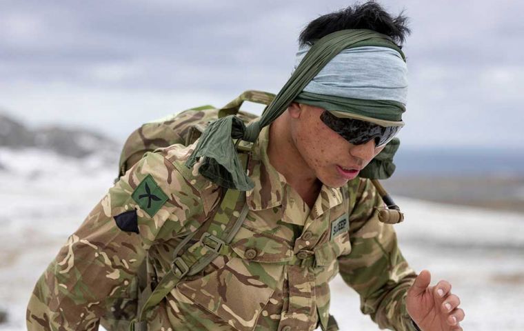 One of the Gurkha servicemen that completed the three peaks challenge