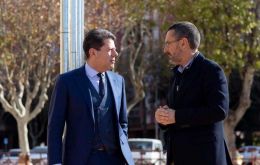 Gibraltar Chief Minister Fabian Picardo with La Linea Mayor Juan Franco 