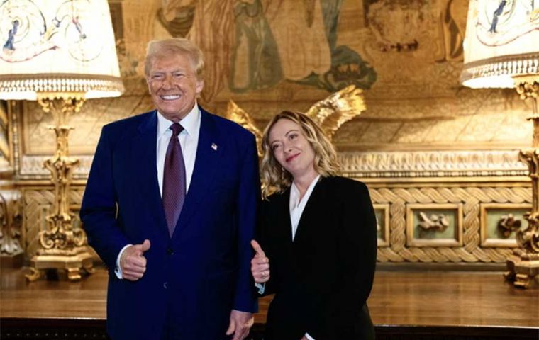 Meloni is a fantastic woman who has taken Europe by storm, Trump argued