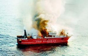 Trawler BF Hercules under fire