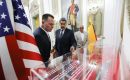 Maduro’s press released striking photos showing the U.S. flag prominently displayed at the Miraflores Palace—the seat of the Venezuelan Government