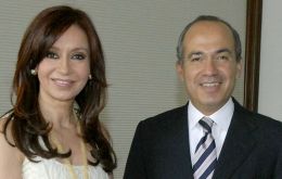 Sen. Mrs. Kirchner with Pte. F. Calderon