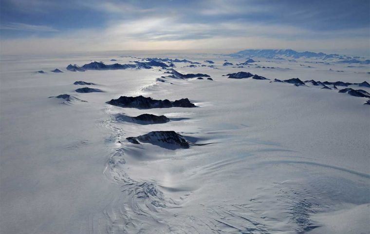 A view over the Ellsworth Mountains, West Antarctica. Credit: Steve Gibbs, BAS