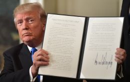 Trump issued an executive order Thursday whereby ICC members or staffers and their relatives, including their bank accounts and possessions on US soil, can be seized 