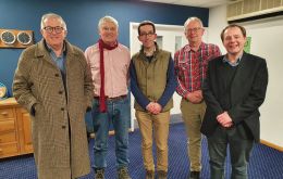 The UK Parliamentary delegation at RAF Brize Norton, prior to departing for the Falkland Islands, invited by members of the Islands Legislative Assembly