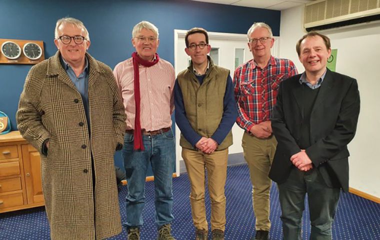 The UK Parliamentary delegation at RAF Brize Norton, prior to departing for the Falkland Islands, invited by members of the Islands Legislative Assembly