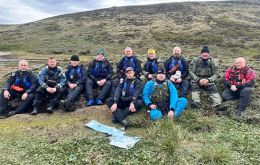 The group of eleven Veterans rest as they finish their expedition (Pic  Cockleshell22)