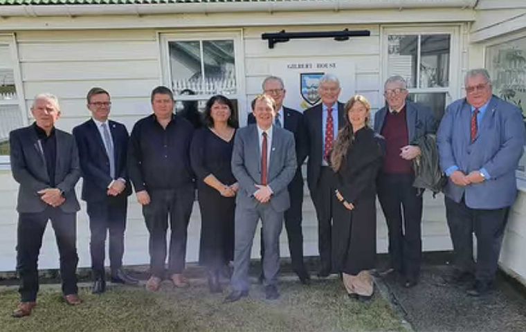 Meeting with members of the Falklands Legislative Assembly at Gilbert House