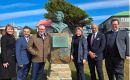 MPs from the UK Armed Forces Parliamentary scheme at the monument dedicated to Margaret Thatcher  