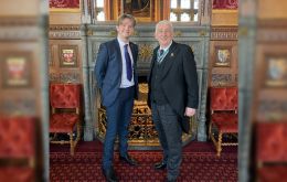 Stanley Betts spoke about the funding and opportunities provided by the Falkland Islands Government for young Islanders pursuing further education abroad