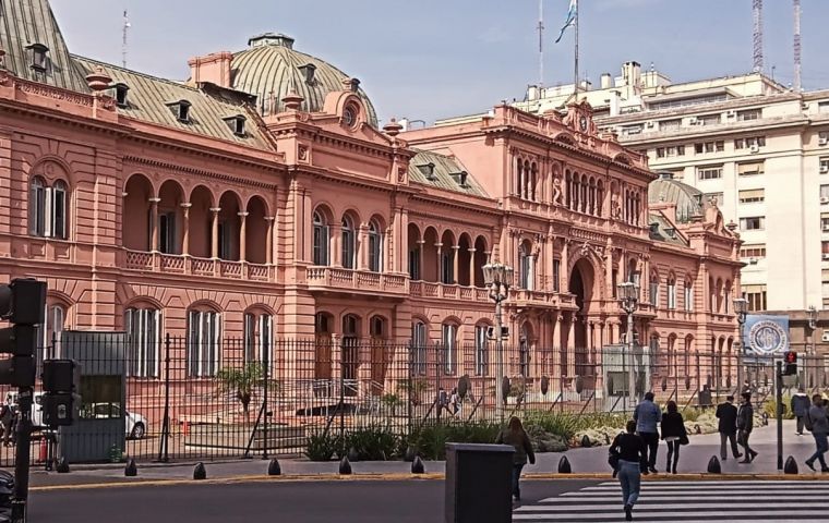 Even the Casa Rosada was hit by the power outage 