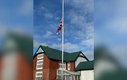 At Government House, the Union Jack also flew to mark the funeral of Ian Hansen <br />
