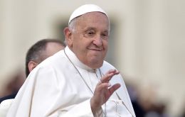 “I thank you from the bottom of my heart,” the Pope said in Spanish with a hoarse voice 