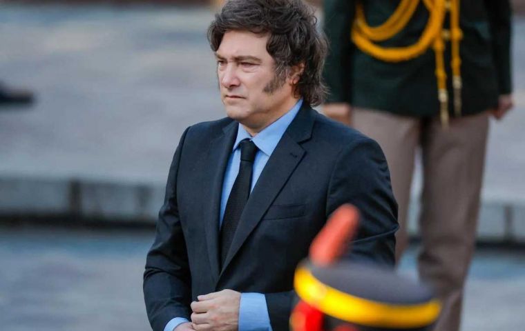 Milei was said to have dropped Argentina’s sovereignty claims over the Falklands/Malvinas Islands