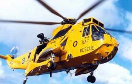 Sea King helicopter from 78 Squadron RAF have been involved in the search