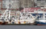 Some of the Falklands vessels moored in Galicia. (Pic file)