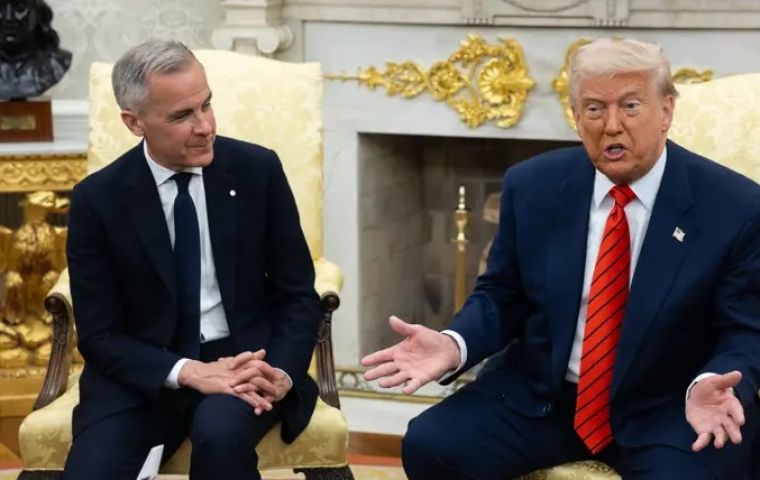Some places like Buckingham Palace are simply not for sale, Carney told Trump. “Never say never,” the Republican leader replied