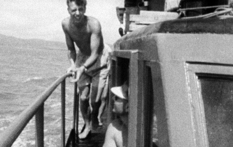 Sir David during his first scuba dive in Australia in 1957