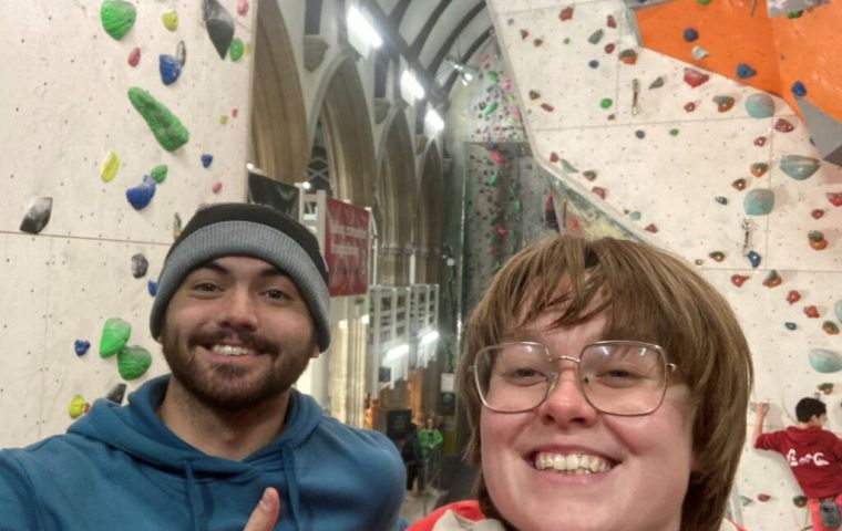 Eimear Smith and Mark McLeod recently completed their courses to be able to provide climbing instruction to the community. 