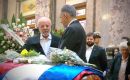 Lula met with Topolansky (bottom right), Orsi, and Boric (background) in front of Mujica's casket