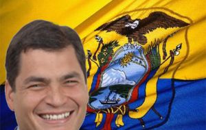 Pte. Rafael Correa have a 76% support according lasted poll