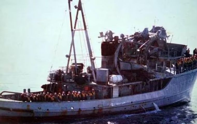 Eight crewmembers of the ARA Sobral died in combat on May 2, 1982