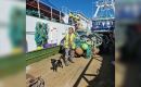 Dogs sniffing cargoes on vessels in the Falklands
