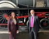 UK's Trade Envoy for Southern Cone, Fabian Hamilton, visits the Asuncion Train Station with Danielle Dunne, British Ambassador to Paraguay