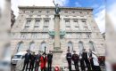 The FIG Representative, Richard Hyslop, at the Cunard War Memorial rededication service in Liverpool with other attendees and dignitaries. Photo: Tony Storey, Cruise Media Services