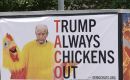 The Democratic National Committee parked a TACO truck outside the RNC headquarters in Washington, DC, on Tuesday