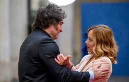 The Argentine leader arrived earlier Friday in the Italian capital 