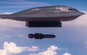 B-2 stealth bombers were used in the mission