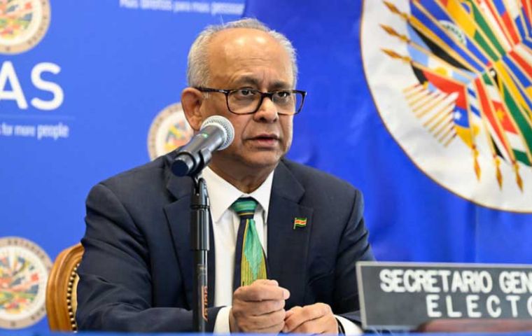 OAS Secretary-General Albert Ramdin said Argentina's sovereignty must be recognized 