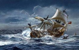  HMS Sussex sank in the Mediterranean Sea off Gibraltar in 1694