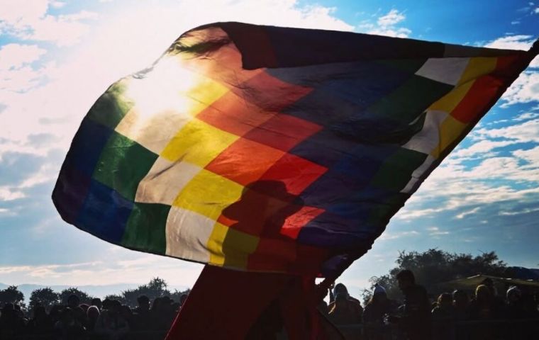 The Wiphala is a symbol that reflects the multicolored harmony of nature, born from the worldview of various indigenous peoples and social groups, the Bolivian government argued