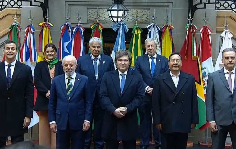 The gathering took place at the Palacio San Martín (Foreign Ministry) in Buenos Aires 