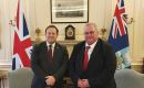Minister Stephen Doughty with MLA Roger Spink during a recent meeting at Parliament House 