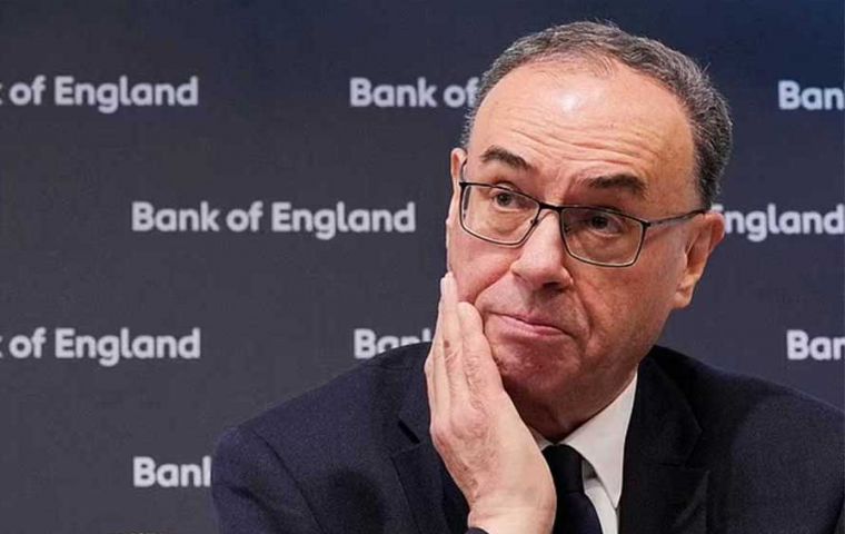 “I really do believe the path is downward” on interest rates, Mr, Bailey was quoted in The Times. BoE will review rates at the Bank's next meeting on 7 August