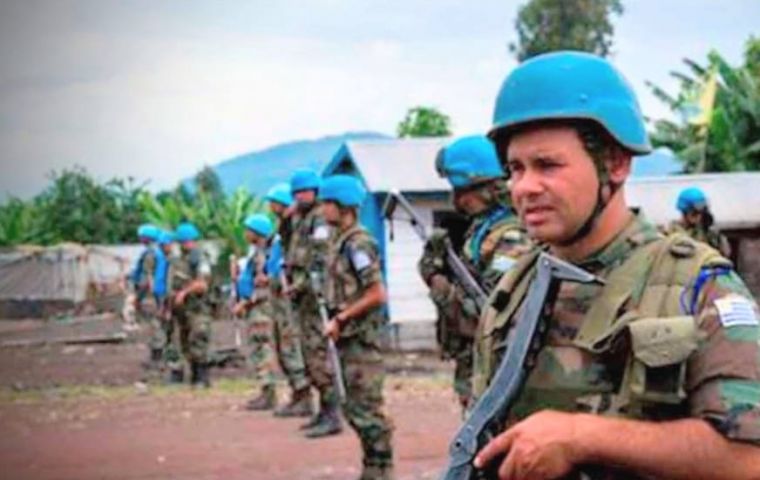 The Uruguayan government said the soldiers were in good health and awaiting clearance