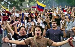 Largest of several protests  broke out across Caracas