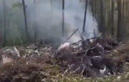 The aircraft caught fire during descent