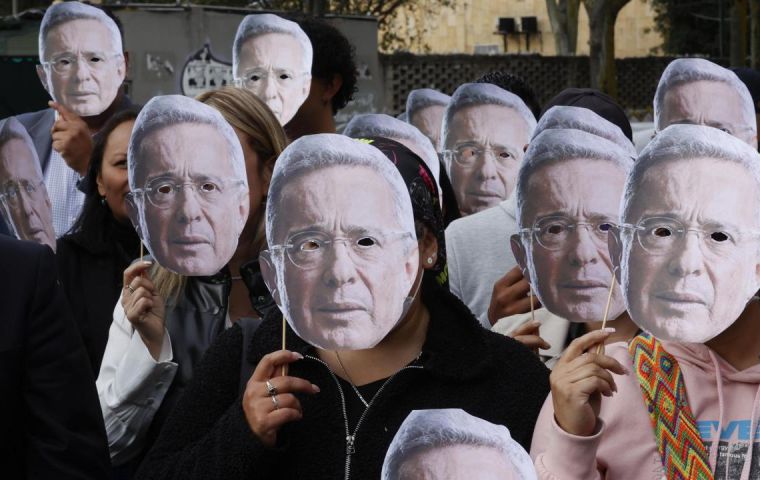 Uribe's sentence is to be announced on Friday, Aug. 1