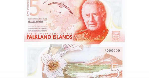 Falklands, invitation to celebrate launching of the new bank note collection